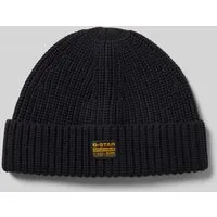 G-STAR Herren Originals Fisherman Beanie, Schwarz - Strickmütze für Herren mit perfektem Sitz und gewebtem G-Star Originals Label, ideal für stilvolle Looks und optimalen Tragekomfort.