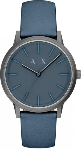 Armani Exchange Herren 42MM Gunmetal Edelstahl Uhr AX2767 - Elegante 42-mm-Armbanduhr mit anthrazitfarbenem Zifferblatt und kratzfestem Mineralglas. Das Lederarmband sorgt für individuellen Tragekomfort. Ideal für den Alltag und bis 50 m wasserdicht.