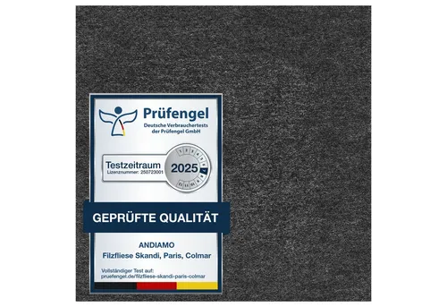 Andiamo Teppichfliese Skandi - Kurzflor-Teppiche, selbstklebend und einfach zu verarbeiten, ideal für jeden Raum und pflegeleicht durch abwischbare Oberfläche.