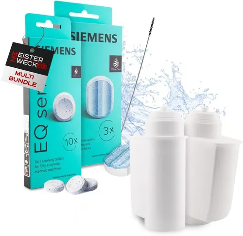 MEISTERZWECK4U Kaffeevollautomaten-Reinigungsset - Komplettset für Siemens & Bosch - Umfassendes Reinigungsset für Kaffeevollautomaten mit Reinigungstabletten, Entkalker und Wasserfiltern. Sorgt für optimale Pflege und verlängert die Lebensdauer Ihrer Maschine. Ideal für regelmäßige Wartung.