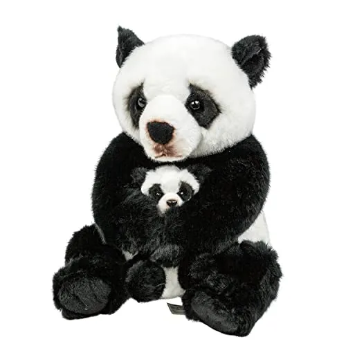 Teddys Rothenburg Kuscheltier Panda mit Baby 27 cm