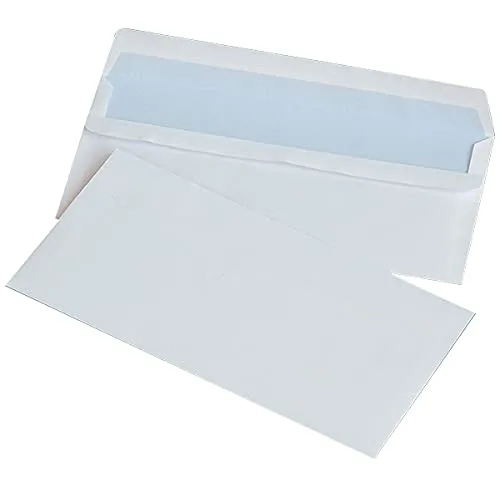 Selbstklebende Briefumschläge OFFICE PRODUCTS SK DL 110x220mm 75gsm 10St Weiß / / Typ-Selbstklebend/Art-SK/Farbe-Weiß/Format-DL/Flächengewicht (g/m2)-75 / Abmessungen (mm)-110x220