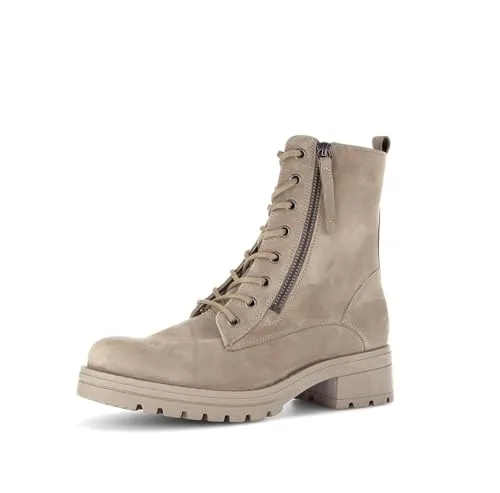 Gabor Chelseaboots beige 40 EU (6,5 UK) - Wanderschuhe mit 5 cm Absatzhöhe, aus hochwertigem Wildleder und flauschigem Innenfutter für optimalen Komfort und Stil.