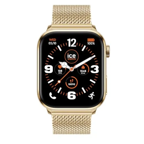 ice-watch ICE SMART 3.0 Smartwatch, gold - Stylische Smartwatch in Gold mit eleganter Milanaise-Armband, ideal für Fitness-Tracking und tägliche Benachrichtigungen.