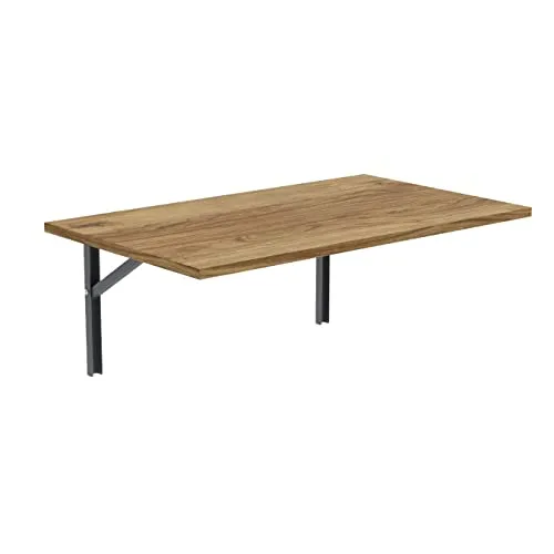 AKKE Klapptisch Wandklapptisch, klappbar, 70cm x 60cm, Urgestein-Eiche
