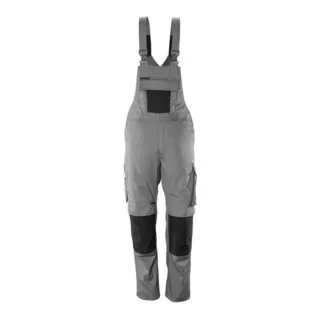 Mascot Augsburg Latzhose Größe 82C58, anthrazit/schwarz - Hochwertige Latzhose für Profis, ergonomisch geformte Beine und strapazierfähige Knietaschen aus CORDURA, ideal für anspruchsvolle Arbeitsbedingungen.