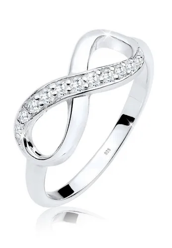 Elli Fingerring Zirkonia Weiß Schmuck Geschenk 925 Sterling Silber, Infinity