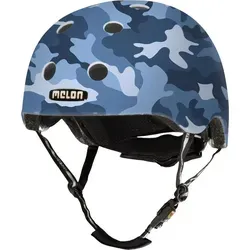 Melon Urban Active Camouflage Blue M/L Fahrradhelm - Fahrradhelm mit patentiertem Fidlock Magnetverschluss für einfache Einhandbedienung, 12 Lüftungsöffnungen für optimale Belüftung und individuelles Anpassungssystem für maximalen Komfort.