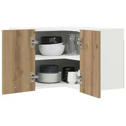 vidaXL Hängeschrank Riga in Artisan-Eiche und Weiß – 57 x 57 x 40 cm