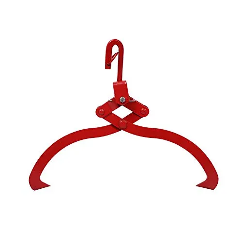 Wiltec Forstzange für Baumstämme bis 620 mm - Rasenmäherersatzteile & Rasenmäherzubehör - Effiziente Hebezange mit 450 kg Zugkraft und stabilen Klemmdornen für sicheres Holzrücken.