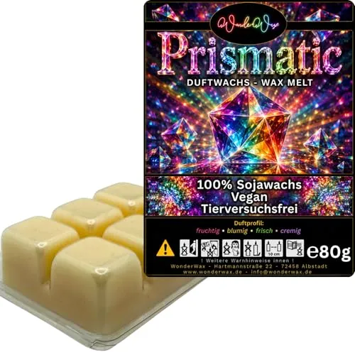 WonderWax Duftwachs Wax Melts für Duftlampe, 6 Würfel Duftmelt Wachsmelt Sojawachs Duftwachs Würfel für Raumdüfte, Wachs Duftöl Winter Indoor Schmelzen für Aromalampe Prismatic