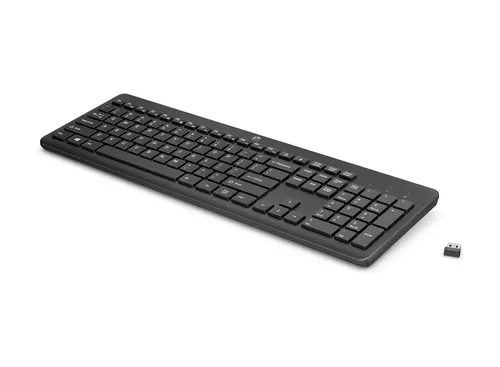 HP 230 Kabellose Tastatur Schwarz - Tastaturen für professionelles Arbeiten, kabellos mit integriertem Nummernblock und USB-Anschluss, ideal für Windows 11 Nutzer.