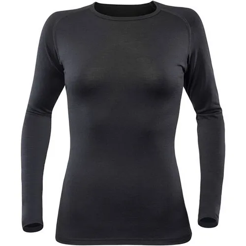 DEVOLD Breeze Merino 150 Shirt Wmn - Funktionsshirt für Damen in Schwarz, Größe S - Funktionsunterwäsche aus 100% Merinowolle, atmungsaktiv und geruchsresistent. Ideal für aktive Tage und lange Reisen, reguliert die Körpertemperatur und spart Waschzeit.