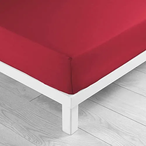 douceur d'intérieur, Spannbettlaken, 90 x 190 cm, Lina Marsala, 100% Baumwolle