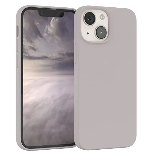 EAZY CASE Premium Silikon Handyhülle kompatibel mit iPhone 13 Mini Slimcover mit Kameraschutz und Innenfutter, Silikonhülle, Schutzhülle, Bumper, Handy Case, Hülle, Softcase, Nude Rosa