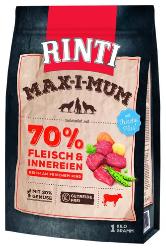Rinti Max-i-Mum Hundetrockenfutter Adult 1 kg Rind