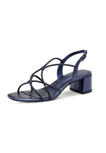 Tamaris M2823642 Sandale blau 41 EU - Wanderschuhe in Größe 41 EU, stilvolle Sandale mit bequemem Trichterabsatz und schnellem Schnallenverschluss für optimalen Halt und Komfort bei Outdoor-Aktivitäten.