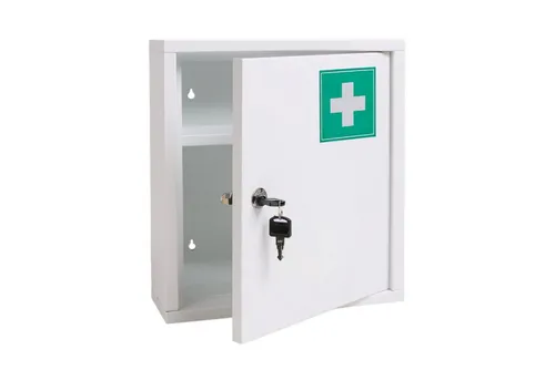 Metall Medizinschrank weiß