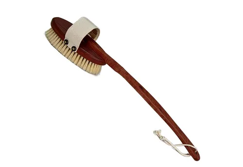 TelMo Badebürste Premium Saunabürste Badebürste mit abnehmbaren Bürstenkopf