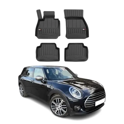 OMAC Gummi Fußmatten für Mini Clubman F54 (2015-2024) - Premium Gummi Fußmatten, wasserfest und antirutsch, für optimalen Schutz und einfache Reinigung im Innenraum Ihres Mini Clubman.