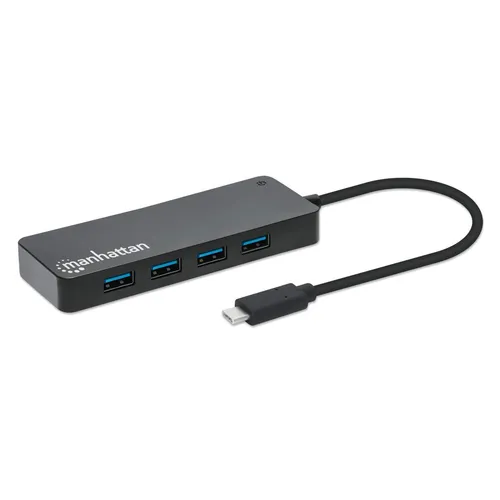 Manhattan 7-Port USB 3.2 Gen 1 Typ-C Hub - USB Hub mit 7 Ports, ermöglicht den gleichzeitigen Anschluss mehrerer Geräte und bietet hohe Übertragungsgeschwindigkeiten für effizientes Arbeiten.