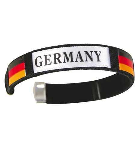 Deutschland Fan Armband mit Flaggen EM Fußball Europameisterschaft Einheitsgröße