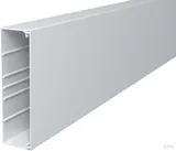 OBO Bettermann WDK60210 RW WAND+DECKENKANAL REINWEISS (2 m) - Kabelkanal aus PVC in reinweiß, ideal für eine ordentliche Kabelverlegung mit Bodenlochung und 3 steckbaren Trennwänden.