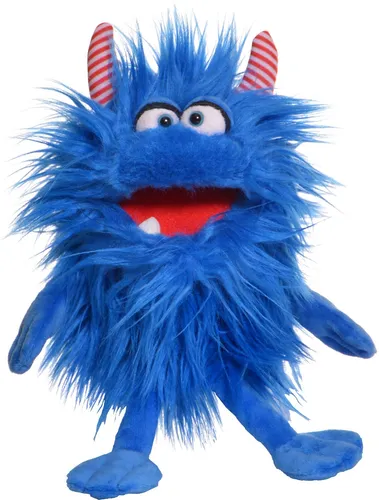 Living Puppets Handpuppe Monster to go Klein Schmackes, 27 cm - Plüsch-Handpuppe für Kinder ab 1 Jahr, inklusive praktischer Papiertüte