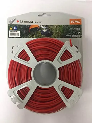 Stihl 9302343 Mähfaden rund 2,7 mm, Rot