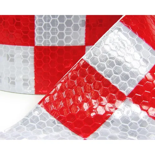 Signalband Markierungsband Absperrband selbstklebend reflektierend kariert 10m