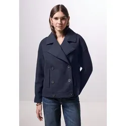 Street One Studio Cabanjacke für Damen, Gr. 46, tiefblau - Funktionsjacke mit Reverskragen, oversize Schnitt für lässigen Chic. Perfekt für vielfältige Kombinationen und einen stilvollen Auftritt.