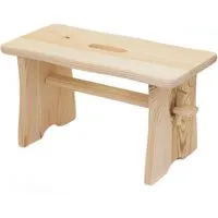 HolzFee Fußbank Holz 40 cm Hocker Kiefernholz Tritthocker, Schemel, Hütsche