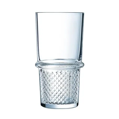 Arcoroc ARC L7335 New York Trinkglas, 350ml - 6 Stück - Geschirr, Besteck & Gläser - Hochwertiges Longdrinkglas für Cocktails und kalte Getränke, spülmaschinenfest und ideal für jeden Anlass.