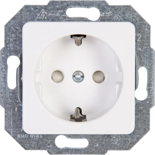 Kopp EUROPA – Schutzkontakt-Steckdose, erhöhter Berührungsschutz, Arktisweiß