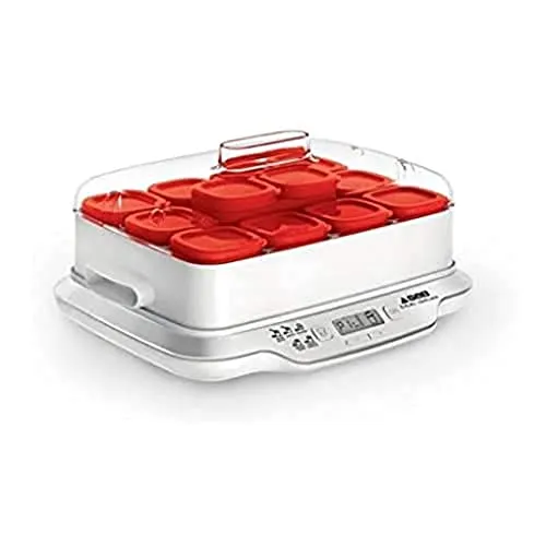 SEB YG661500 Multidelices Express Joghurtbereiter - Joghurtbereiter für 12 Gläser mit 4 Stunden Express-Programm für schnelle Ergebnisse. Ideal für vielfältige Milchdesserts und 100 % BPA-frei.