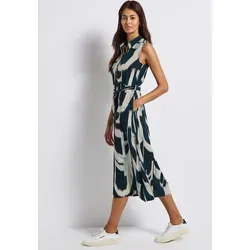 Stylisches Midikleid von STREET ONE in tide blau - Kleider mit grafischem Muster, figurumspielend und 3/4-längig für ein elegantes Tragegefühl. Ideal für Casual-Outfits.