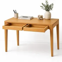 Sekretär aus massiver Kernbuche mit Softeinzug - B110xH76xT55 - Praktischer Sekretär aus geölter Kernbuche, ideal für Homeoffice und Büro. Mit zwei Schubladen und Softeinzug für leises Schließen. Natürliche Holzmaserung sorgt für eine hochwertige Atmosphäre.