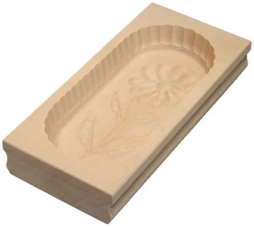 Butterform eckig Margerite aus Ahorn Holz Buttermodel Buttersturzform Form 125g