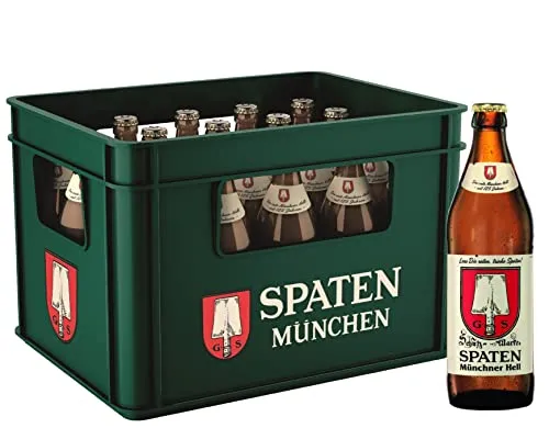 SPATEN Münchner Hell Flaschenbier, MEHRWEG im Kasten (20 x 0.5 l)