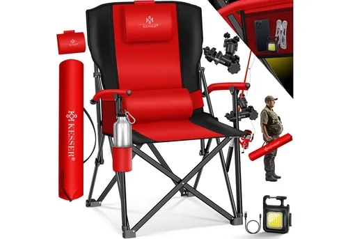 KESSER® Campingstuhl faltbar bis 160 kg in rot von Kesser