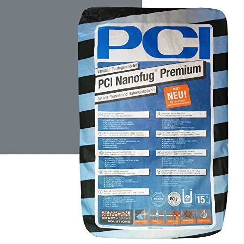PCI Nanofug Premium 15kg Flexfugenmörtel Nr. 19 Basalt in schwarz von PCI Augsburg GmbH