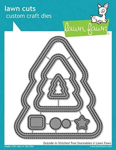 Lawn Fawn, Lawn cuts/Stanzschablone, Outside in Stitched Christmas Tree stackables