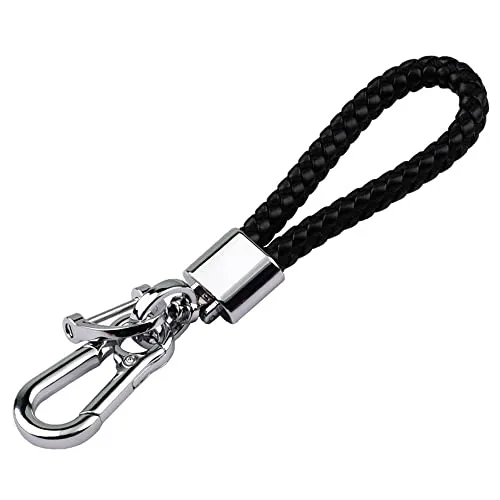HAOBIN SchlüSselanhäNger Aus Geflochtenem SchlüSselband SchlüSsel AnhäNger SchlüSselringe Auto SchlüSselanhäNger Leder AutoschlüSsel Mit Karabiner Und Schraubverschluss,Geeignet FüR AutoschlüSsel