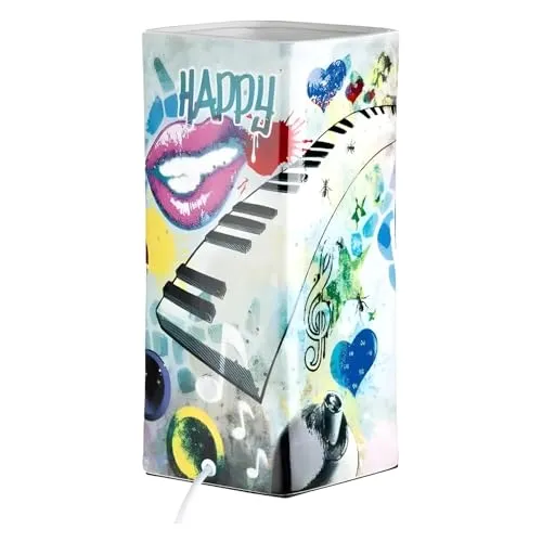 GILDE Porzellan Tischlampe Street Art - Stimmungsvolle Tischlampe aus Biskuitporzellan mit einzigartigem Lochmuster, ideal für ein behagliches Ambiente in jedem Raum. Perfekt als Geschenk für besondere Anlässe.