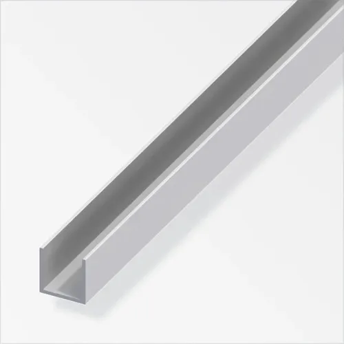 alfer U-Profil 8 x 10,1 x 1000 mm silber Profil Aluminiumprofil U Schiene