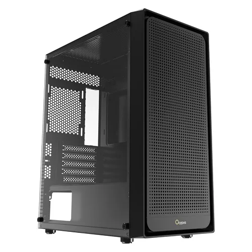 Gamma C50 Tower-Gehäuse schwarz mit Tempered Glass