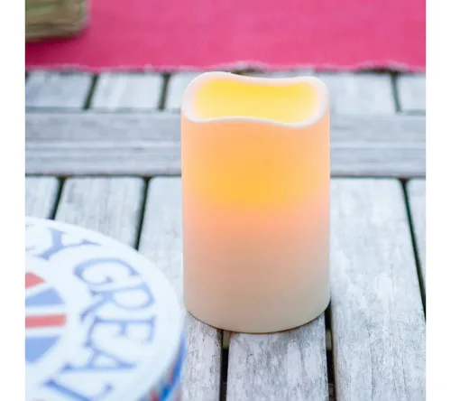 Lights4fun LED-Kerze LED Outdoor Kerze Timer 11,5cm