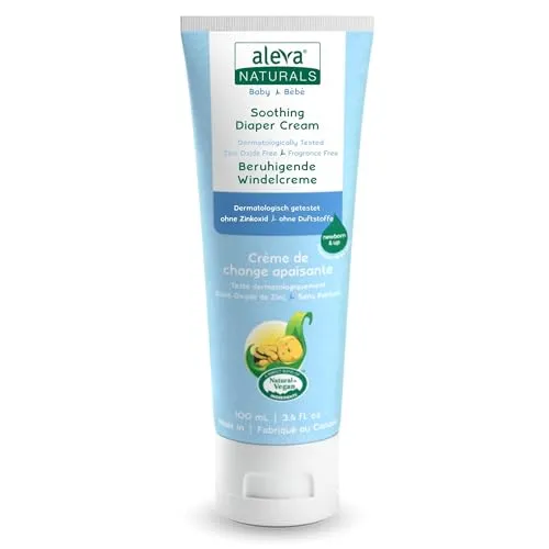 Aleva Naturals Windelcreme – 100 % natürliche Inhaltsstoffe – Mit Bio-Sheabutter, Aloe Vera & Calendula – Sanfte Pflege bei jedem Windelwechsel – Für empfindliche Babyhaut – Vegan – Made in Canada