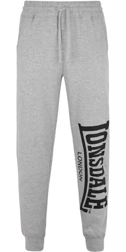 Lonsdale Herren Jogginghose Logo Large - Marl Grey, XXXL - Activewear-Hosen für Herren mit Logo-Print, bequemem Gummibund und praktischen Seitentaschen für optimalen Tragekomfort.