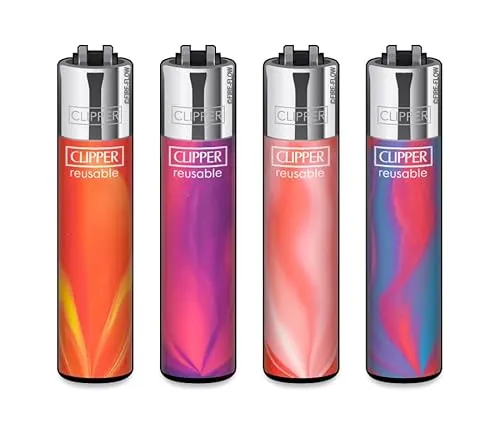 Clipper Feuerzeug 4er Set: (Pink Nebula) von sunmondo